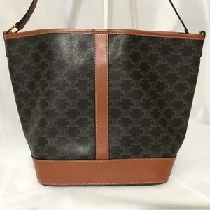 Celine Brown and Black Crossbody Bag